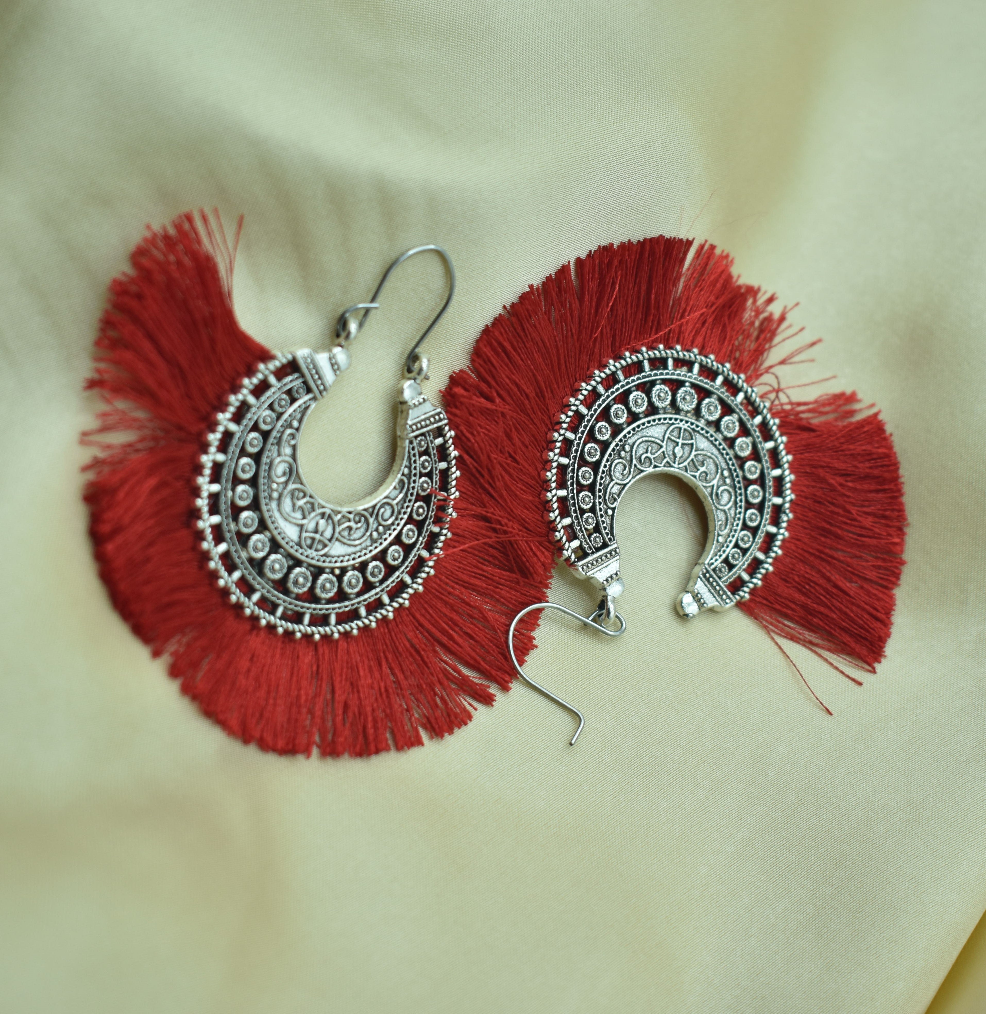 Trendy Thread Tassel Earrings – Perfect for Women and Girls.