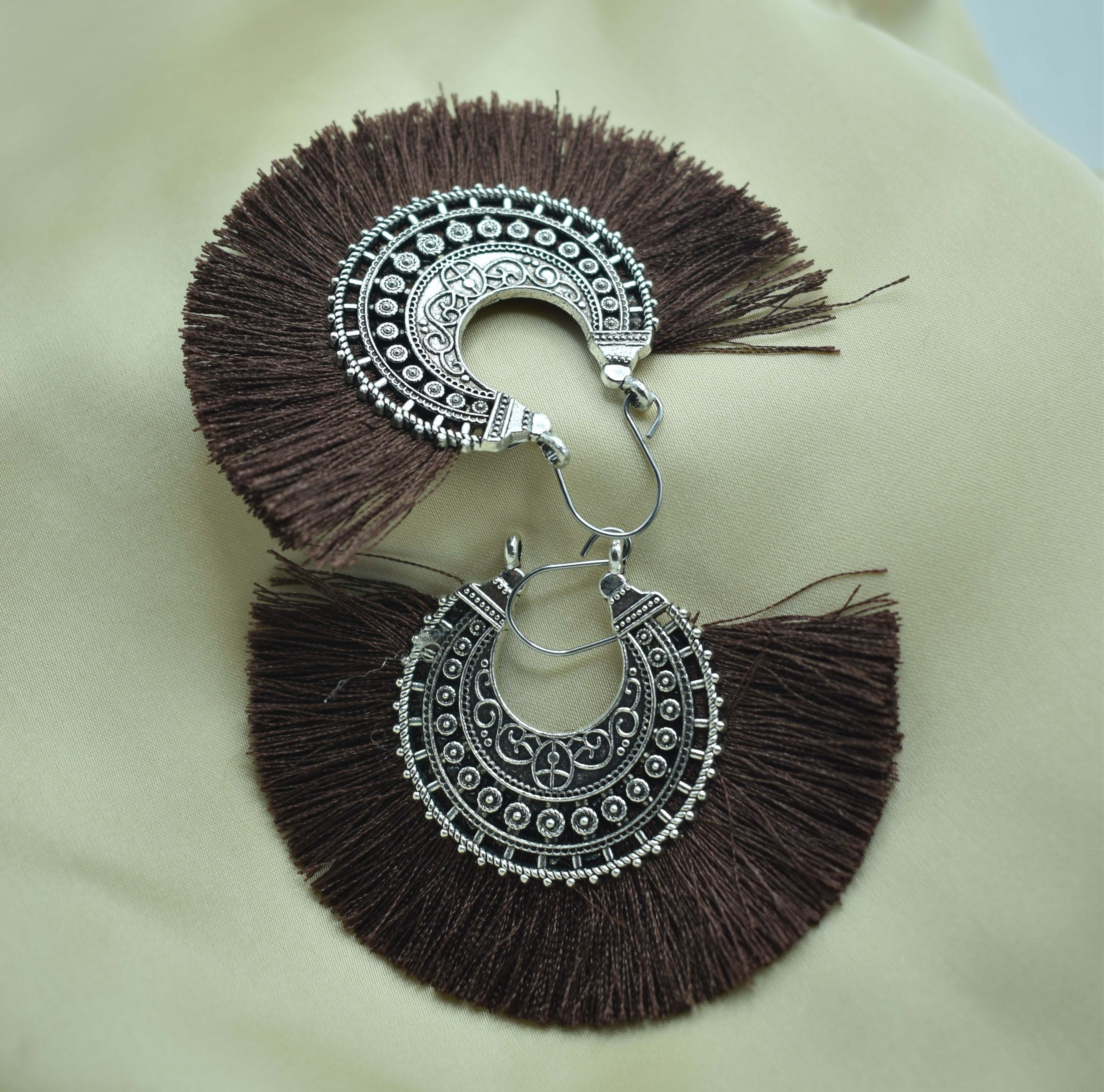 Trendy Thread Tassel Earrings – Perfect for Women and Girls.