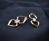 Vintage Gold-tone Double Heart Earrings