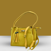 Mustard Yellow Leather Tote Handbag – Unique Textured Design for a Classy, Elegant Look